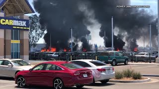 Dozens of vehicles destroyed or damaged at CarMax lot in California