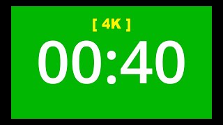 40 Seconds #Timer [4K] green screen