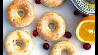 Breakfast Recipe: Baked Cranberry \u0026 Orange Sour Cream Cake Doughnuts by Everyday Gourmetwith Blakely