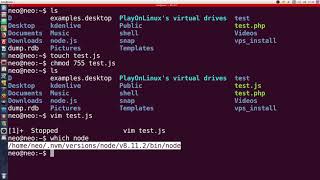 How to create a node js shell script