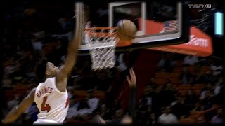Scottie Barnes Makes the Basket then Gets a Block! - Raptors vs Heat