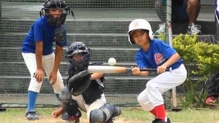 保栄茂少年野球　富盛ﾁｰﾀｰｽﾞ戦　ショウタ　スクイズ