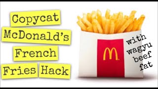 Copycat McDonald's French Fries Recipe Hack (with wagyu beef fat)