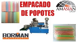 Borman Machinery Empacado de Popotes / Pitillos / Straws