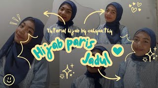 Tutorial hijab segi empat paris jadul by ahyaa.thy 《☆°☆》♡ #fyp #tutorialhijab