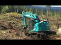 behind the scene filming kobelco sk140srl 5 forrest restoration project norway