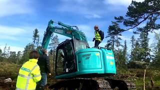 Behind the scene: Filming Kobelco SK140SRL-5 Forrest restoration project, Norway