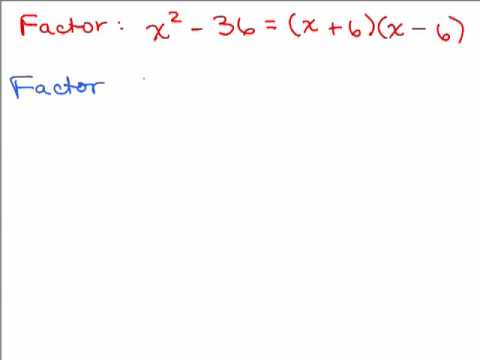 Factoring 15a - Difference Of 2 Squares - YouTube