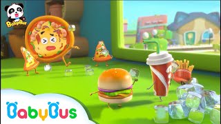 Hamburger and His Friends | Food Song | Nursery Rhymes | Kids Songs | Kids Cartoon | BabyBus