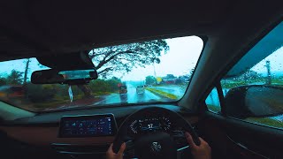 Can You Handle the Thrill of This Rainy Drive? MG Gloster POV Drive with Pure Engine Sound | ASMR