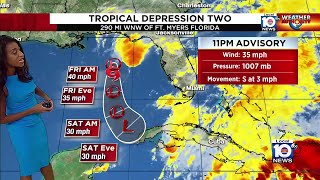 Tropical Depression Two may end rainy weather toward South Florida
