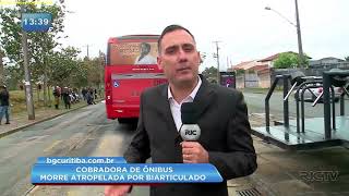 Cobradora de ônibus morre atropelada por biarticulado