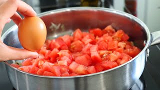 Tienes un huevo y tomates? Prepara la comida típica de Portugal //Sopa de tomate con huevo escalfado