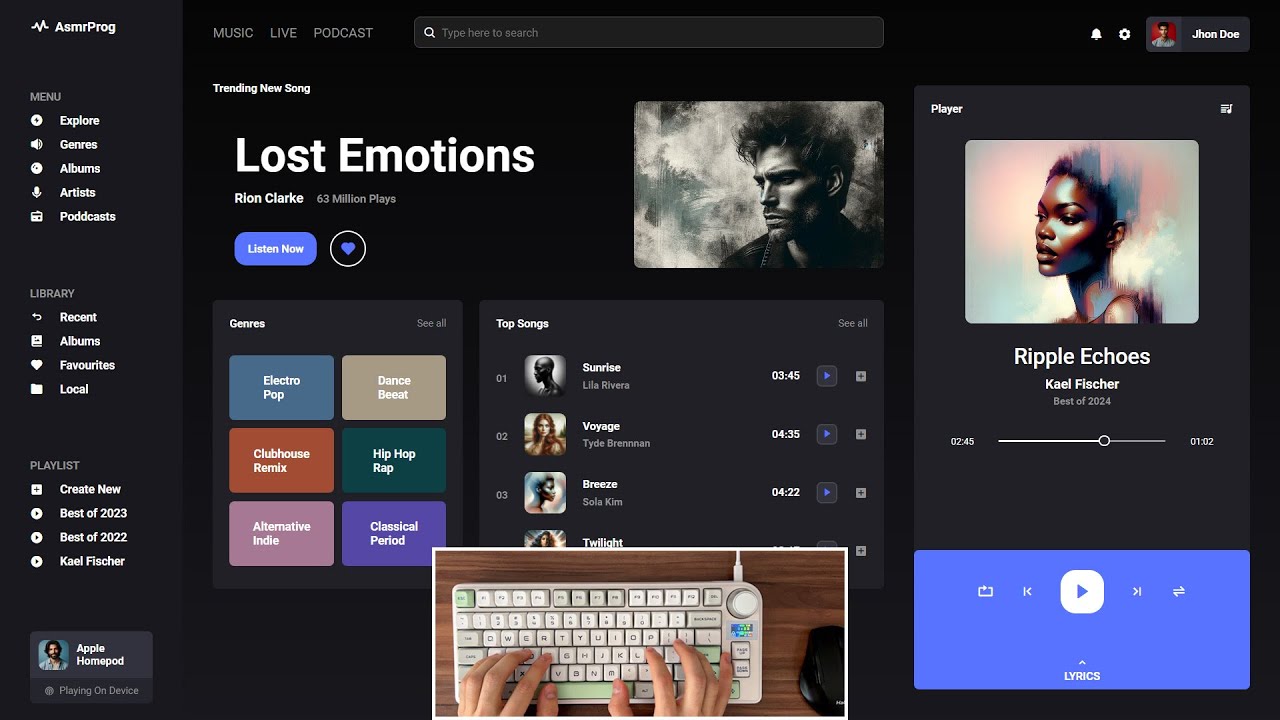 Asmr Programming Responsive Music Website Design No Talking Youtube