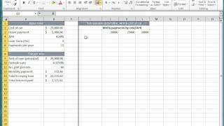 Excel 2010 two Variable Data Table