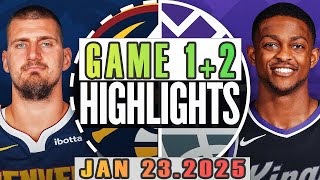 Denver Nuggets Vs Sacramento Kings Game 1st+2nd Highlights Jan 23,2025 NBA Season 2024-25