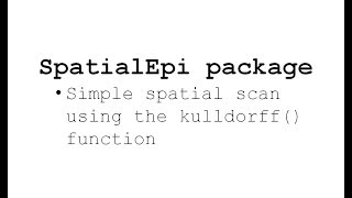 R Lesson - spatial epidemiology using R