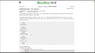 Java Practice-it Introduction to Java Programming | Exercise 1.14 Lanterns