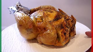 Roasted whole chicken with herb butter