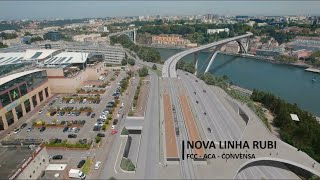 Evolução da obra da linha Rubi do Metro Porto