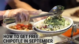 How to get free Chipotle in September