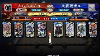 【低位】英傑大戦 1.5.0D 4枚岡田以蔵＆竹中半兵衛 vs 4枚王騎＆周瑜