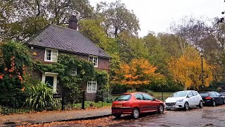 Autumn London Walk in The Rain  | October 2020