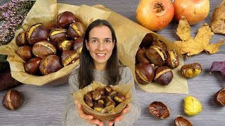 Castanhas assadas - deliciosas - fáceis de descascar