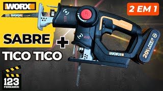 VERSÁTIL E EFICIENTE? WORX WX550 SERRA SABRE E SERRA TICO TICO NA MESMA FERRAMENTA KIT COMPLETO