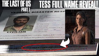 The Last of Us Part 1 Remake - Tess Full Name Reveal (Theresa Servopoulos)