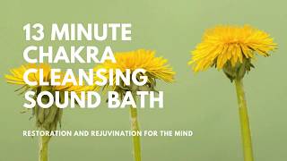 13 Minute Sound Bath for Insomnia | 432hz Crystal Singing Bowl Healing