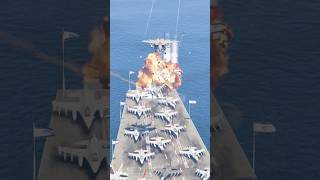 Iranian F-15 Take Down Lots Of ClusterBomb On Isreali Navy Aircraft Carrier With Blasttic Bombs Gta5