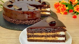 A cake that melts in your mouth. The best homemade chocolate cake this year.