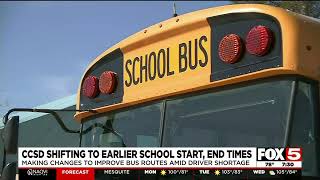 CCSD changing some school start, end times due to bus driver shortage