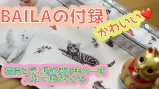 🎨買ってみた🎨集英社の雑誌、BAILAの付録をご紹介〜レスポートサックとコラボした猫ちゃんのポーチです〜👩‍🦯視覚障害者目線のレビューにご注目下さい👩‍🦯