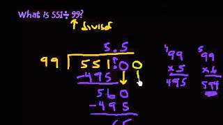 Long Division - Answer is a repeating decimal
