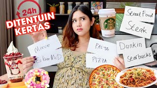 CHALLENGE SEHARIAN MAKAN DITENTUIN KERTAS STREET FOOD SAMPE MIXUE