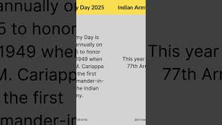 Current Affairs 2025 | Indian Army Day #shorts #youtubeshorts #currentaffairs2025 #currentaffairs