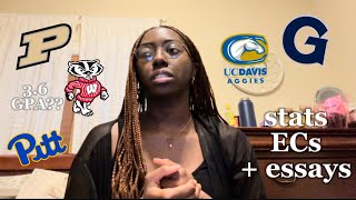 stats, ECs, + essays that got me into my schools (Georgetown, UPitt, UW Madison, Purdue, UC Davis)