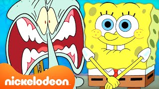 SpongeBob | 60 MENIT SpongeBob Membuat Squidward Gila 😅 | Nickelodeon Bahasa