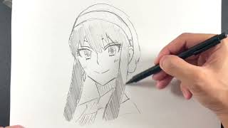 ヨル・フォージャーの描き方！ゆっくり描いてみた！【スパイファミリー】