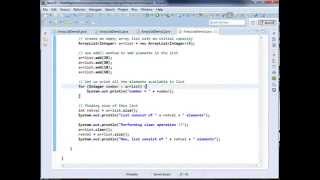 Java util ArrayList clear Method Java util ArrayList clone Method