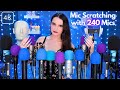 ASMR Mic Scratching with 240 MICS 😱 FOR REAL! 💙 No Talking for Sleep 😴 4K