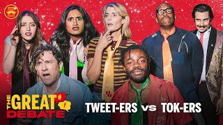 THE GREAT DEBATE - Tweeters vs Tokers | Internet Creators Face Off in Absurd Debates #gameshow
