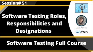 Software Testing Career Roles, Responsibilities and Designations (Session 51 - Software Testing)