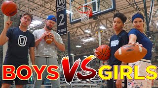 BOYS vs GIRLS Basketball Trick Shot H.O.R.S.E. Battle!