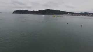 チャリティ湘南OWS2015　フィンスイム2.5kmスタート