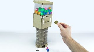 How to make Gumball Machine Money Operated from Cardboard at Home