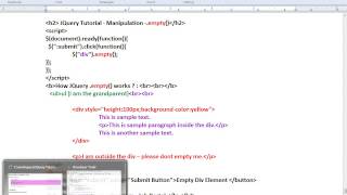 JQUERY EMPTY METHOD DEMO