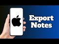 How to Export iPhone Notes
